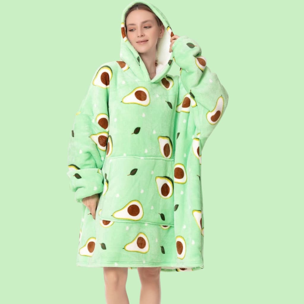 Camisola Peluciada Adulto Com Capuz e Bolso lã Interna Confortavel