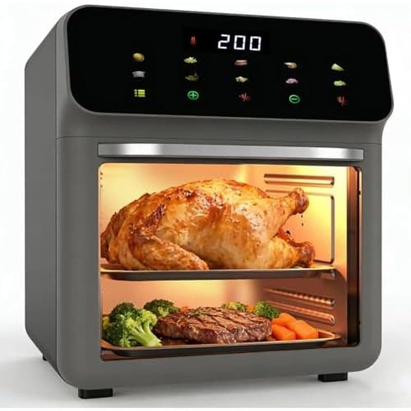 Combinação De Forno Para Fritadeira De Ar 10 Em 1 , Convecção De Bancada , Com Torradeira E Janela De Visão Clara Famíli