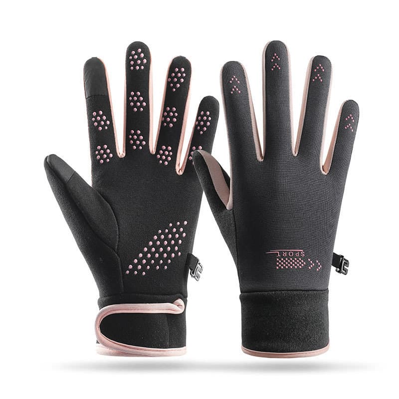 Luvas quentes para esportes ao ar livre no inverno e ciclismo com capacidade de tela sensível ao toque.