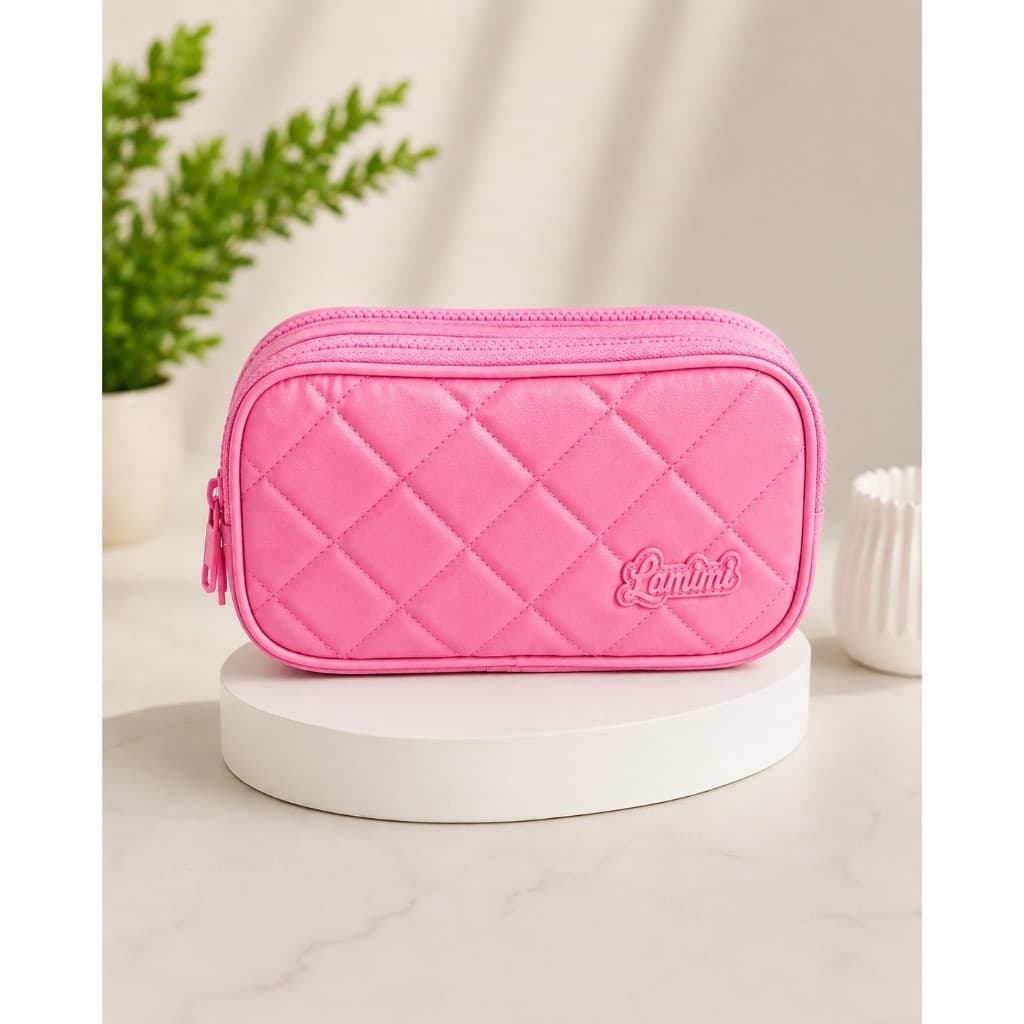 Estojo Escolar Lamimi Rosa – 3 Bolsos