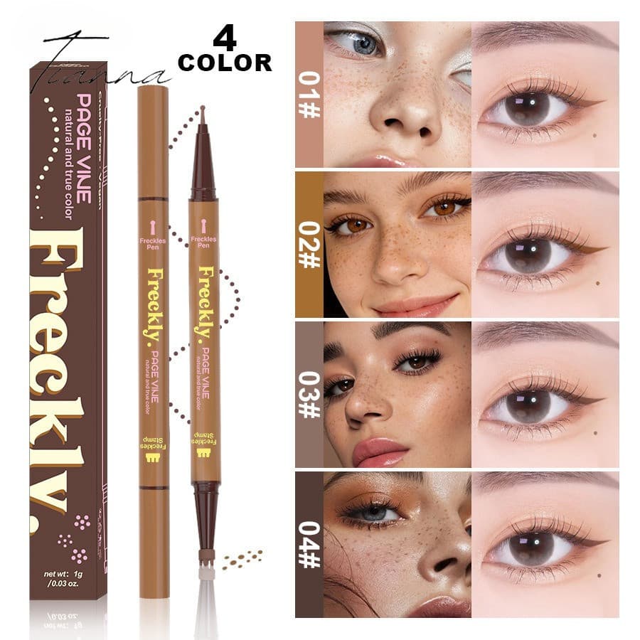Selo De Cabeça Dupla Para Caneta De Sardas Natural , À Prova D'água , De Longa Duração , Fácil De Colorir