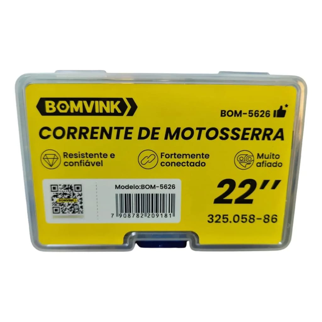 Corrente para Motosserra 22" Original Aço Temperado