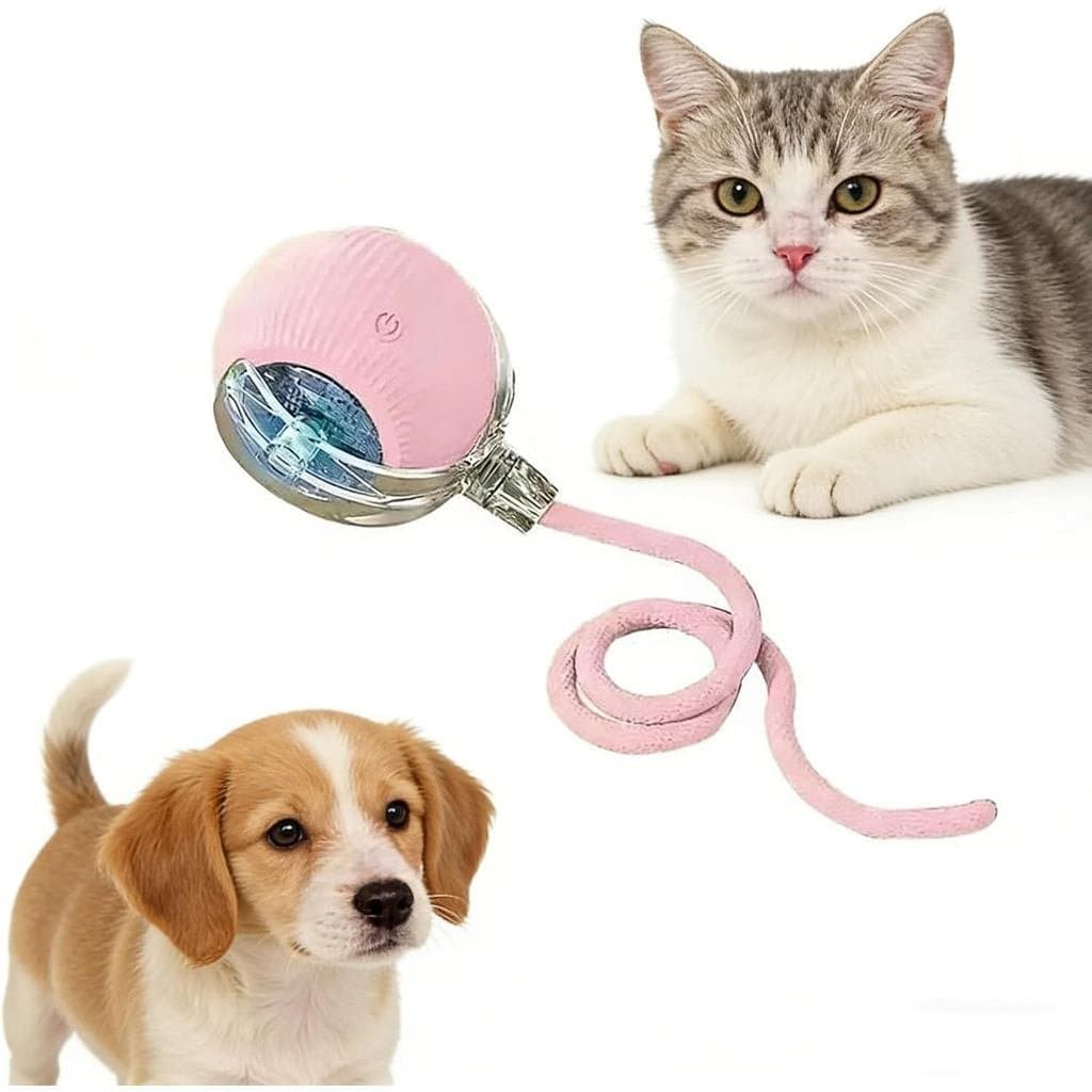Brinquedo Interativo Automático para Gatos e Cães RightBliss com Cauda Elástica: Som de Chirrido, Evita Obstáculos de Fo