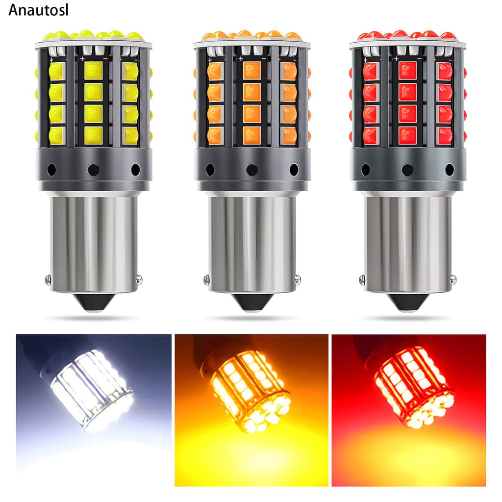 2 Pçs 1156 BA15S P21W PY21W 1157 Bay15d Lâmpadas LED Canbus 44SMD 7440 7443 Super Brilhante Sinal De Volta Luz Freio Rev