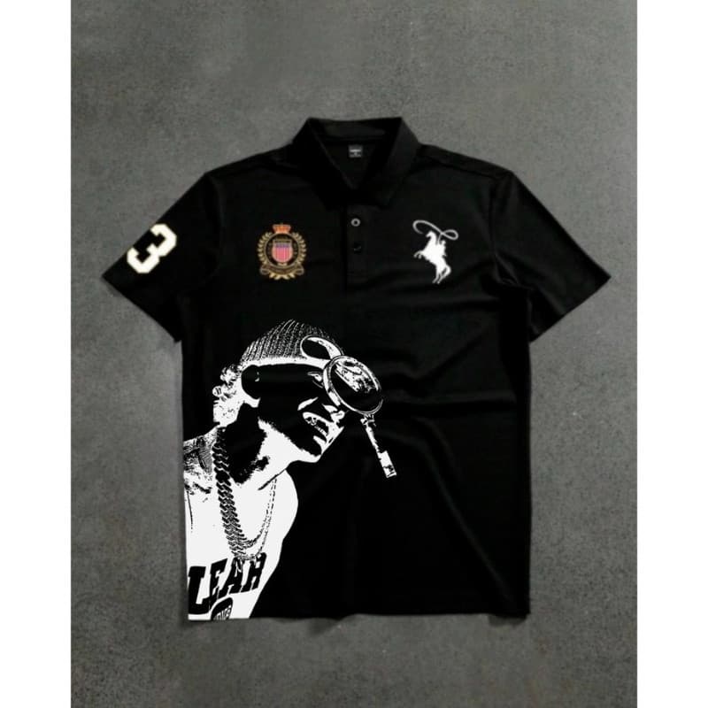 Camiseta Polo Estampada Bradockdan Streetwear Graphic Tees Camisa Respiravel ENVIO IMEDIATO