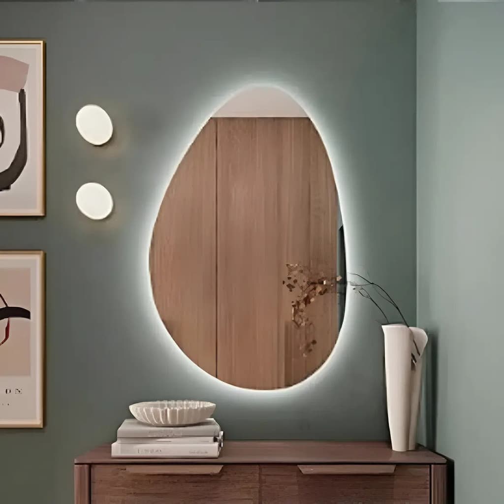 Espelho Orgânico 100x60 Led 4000k Neutro Touch Closet 4mm