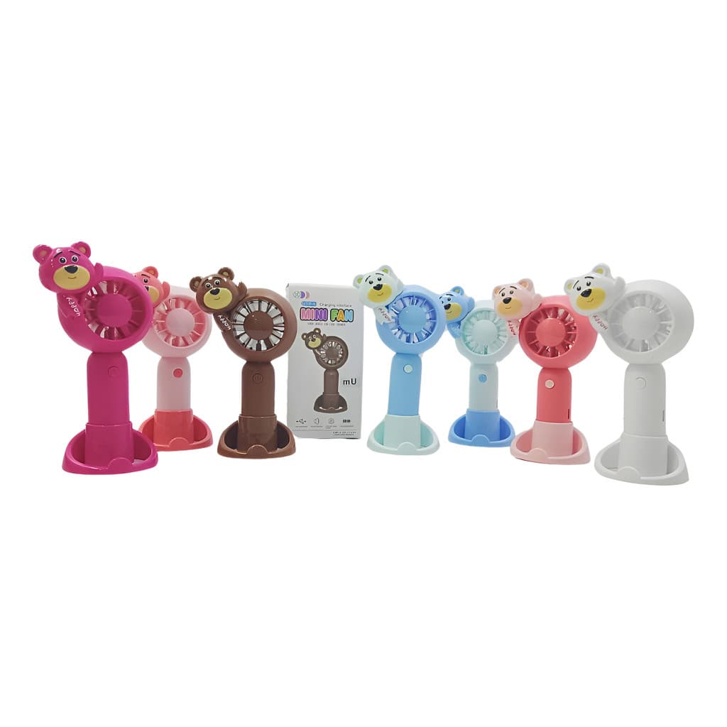Mini Ventilador Portátil Urso USB Recarregável H'Maston