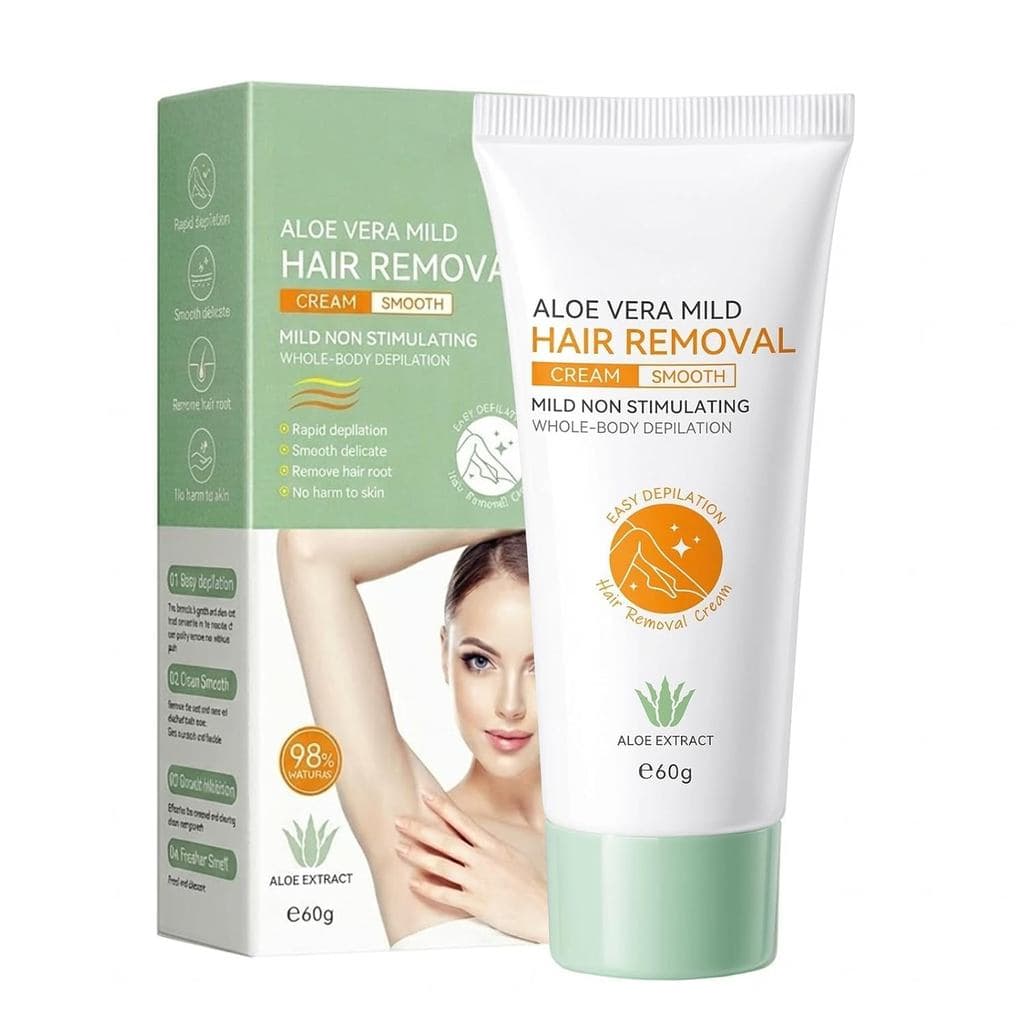 Creme Depilatório Erinde para o Corpo, Creme Calmante de Aloe para Remoção de Pelos para Mulheres, Creme Depilatório Ind