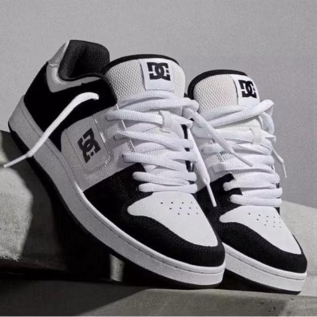 Tenis casual masculino e feminino mantec preto e branco