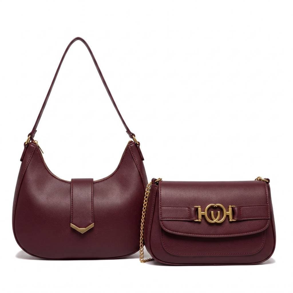 Bolsa feminina kit com 2 bolsas de ombro luxo , com alça de corrente , fecho em ziper , bolsas a temporal