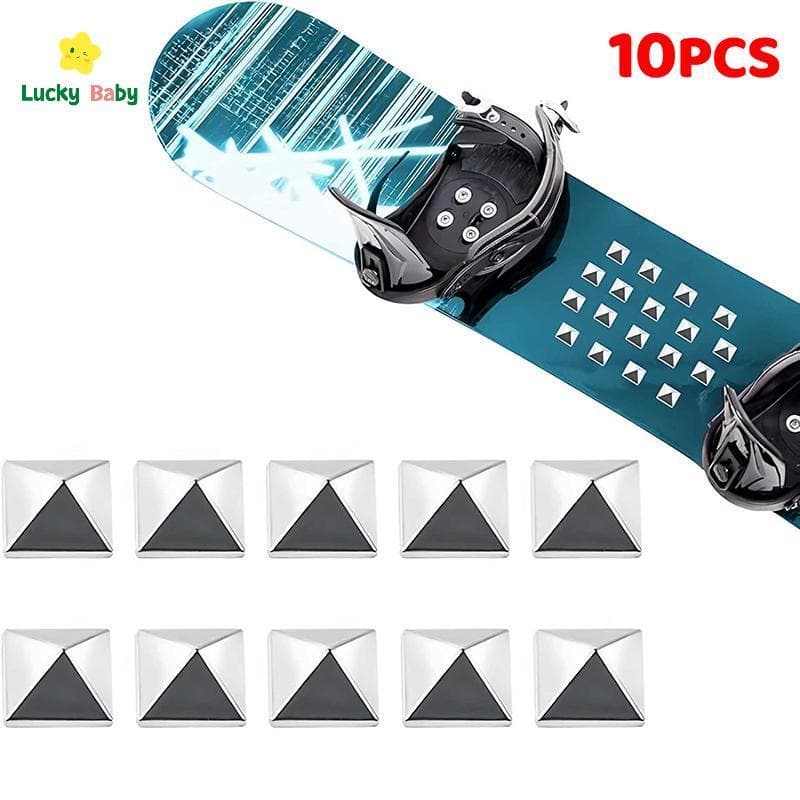 [Luckybaby-t] 10 Peças Almofada De Snowboard Antiderrapante Pentagrama Pregos Almofadas De Tração Para Estilo Felpudo ,