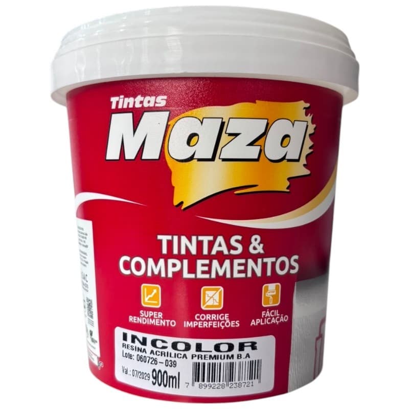 MAZA RESINA ACRILICA PREMIUM BASE AGUA INCOLOR 900ML