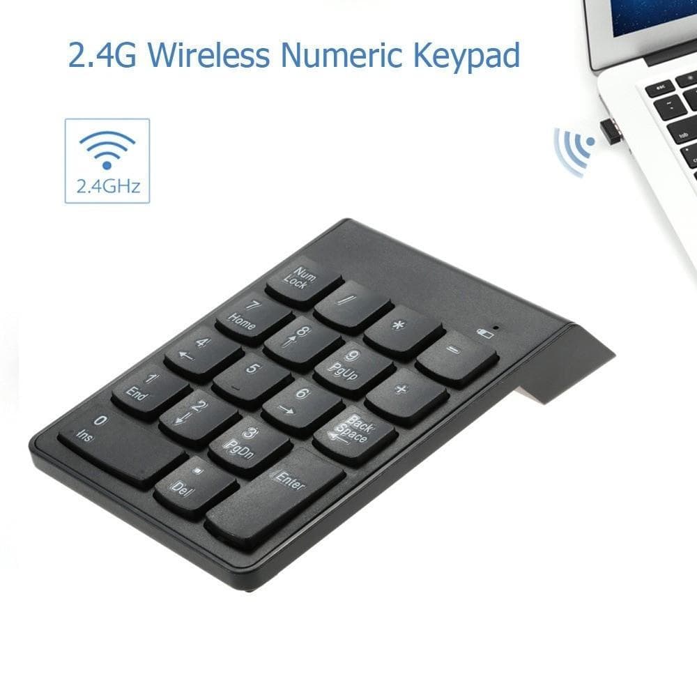 Teclado Sem Fio MSEADA , Mini Digital De Design Fino De 18 Teclas , Numérico Ergonômico Bluetooth