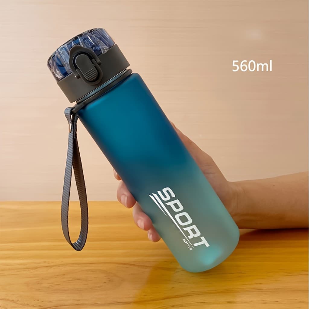 Nova Garrafa De Água Esportiva Fosca/Copo De Plástico Para Homens E Mulheres/Portátil Criativa Com Tampa Espacial Esport