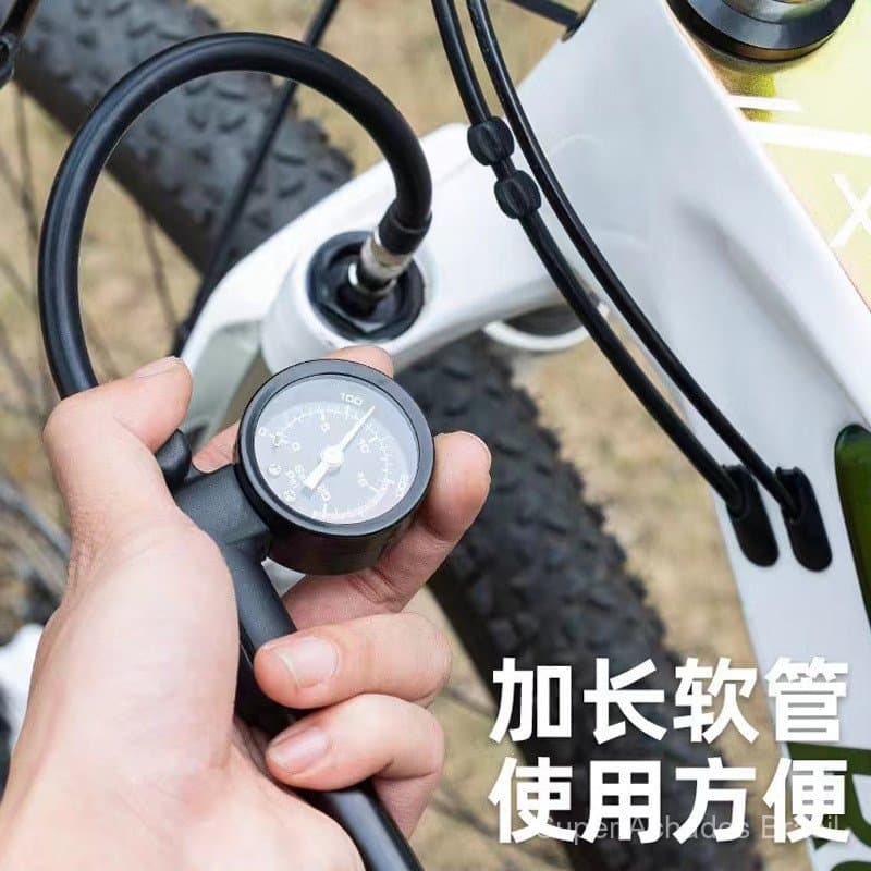 Bomba de pressão de teste, garfo dianteiro de liga de alumínio, amortecedor traseiro, bomba de ar para bicicleta de estr