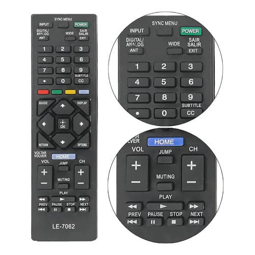 Controle Remoto TV Sony Bravia RM YD093 RM YD095 Compatível Lelong