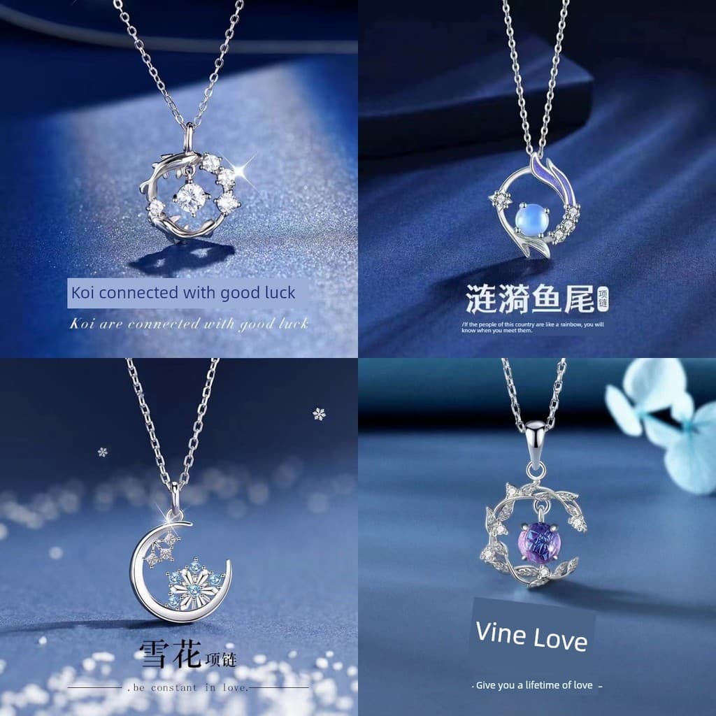 Boa sorte Koi Mobius colar ins estilo luz nicho de luxo feminino novo estilo venda quente presente do dia das mães claví