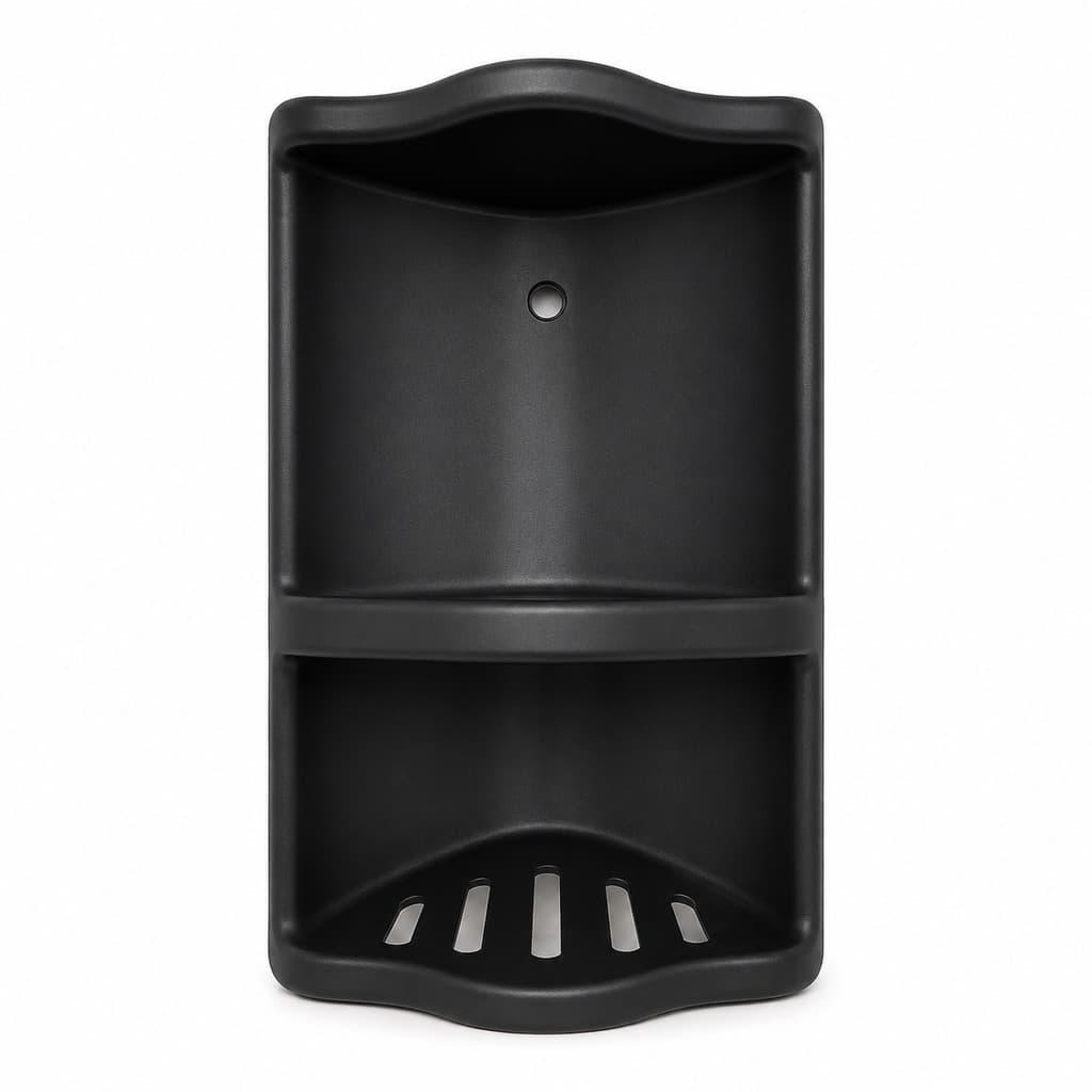 Suporte para Box Preto Porta Shampoo e Produtos de Higiene