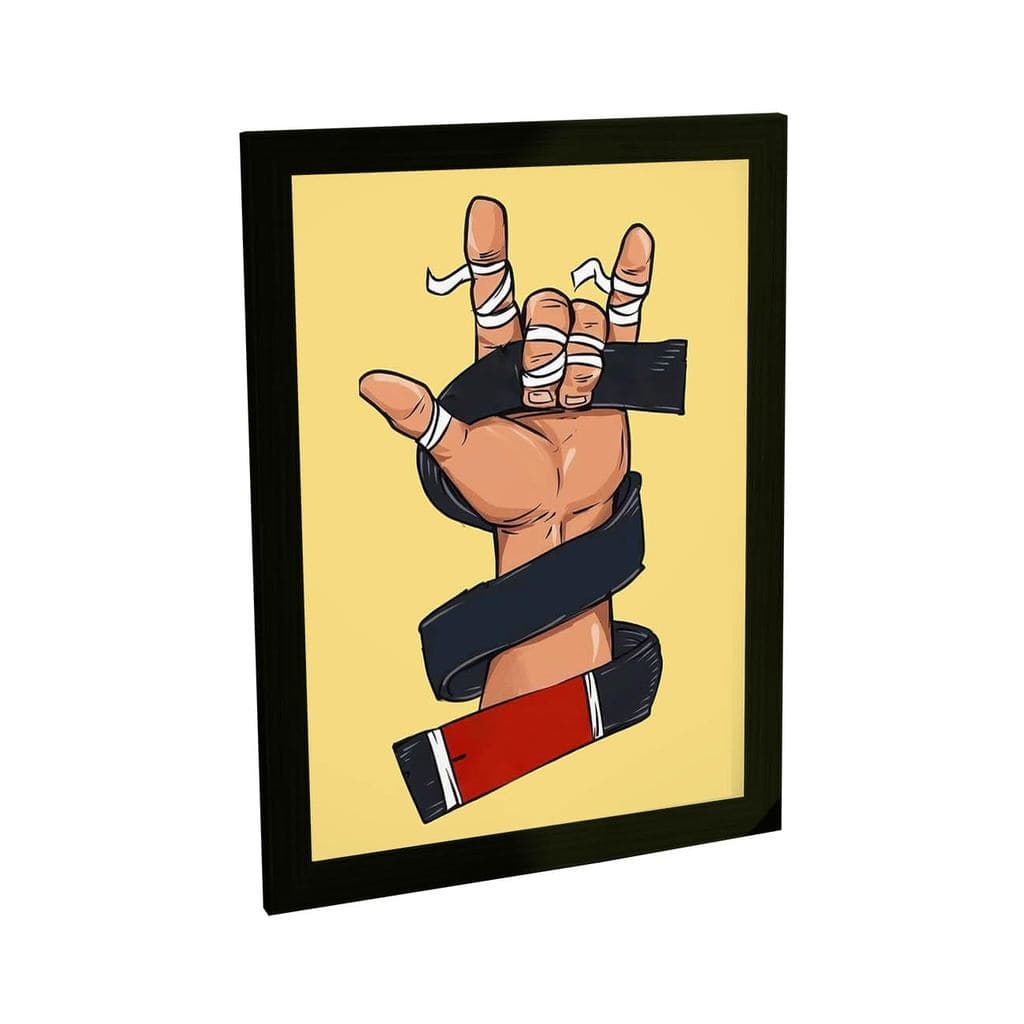 Quadro Decorativo para Sala e Quarto Jiu Jitsu Faixa Preta Graduação Decoracao Parede Poster