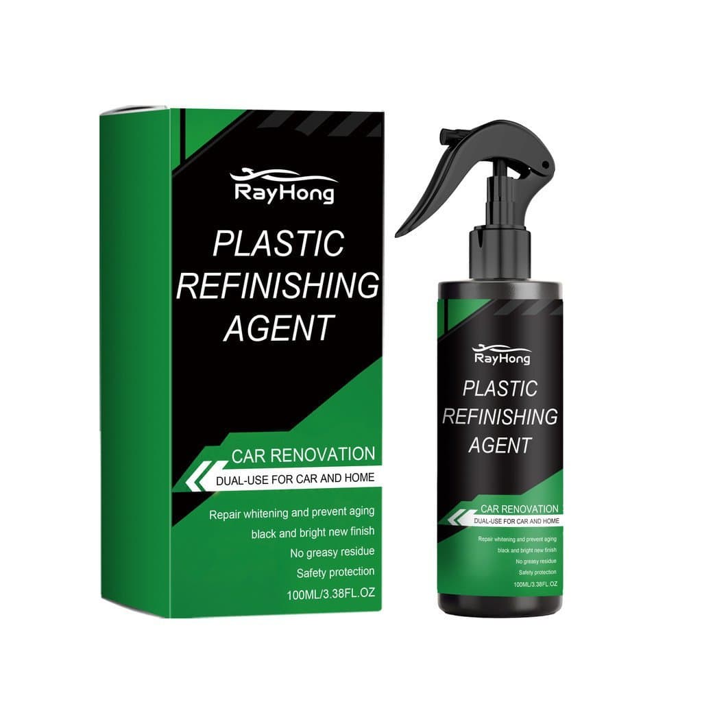 2 Peças Spray Restaurador de Plásticos RayHong, Uso Duplo para Carro e Casa, Renovador de Acabamentos Plásticos, Restaur