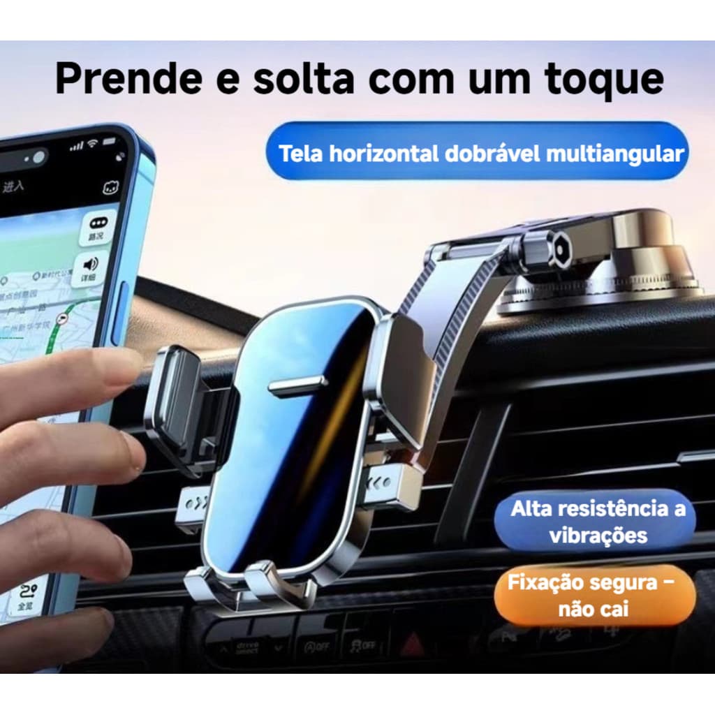 Suporte magnético do telefone do carro bloqueio automático antiderrapante à prova de choque adequado para todos os model