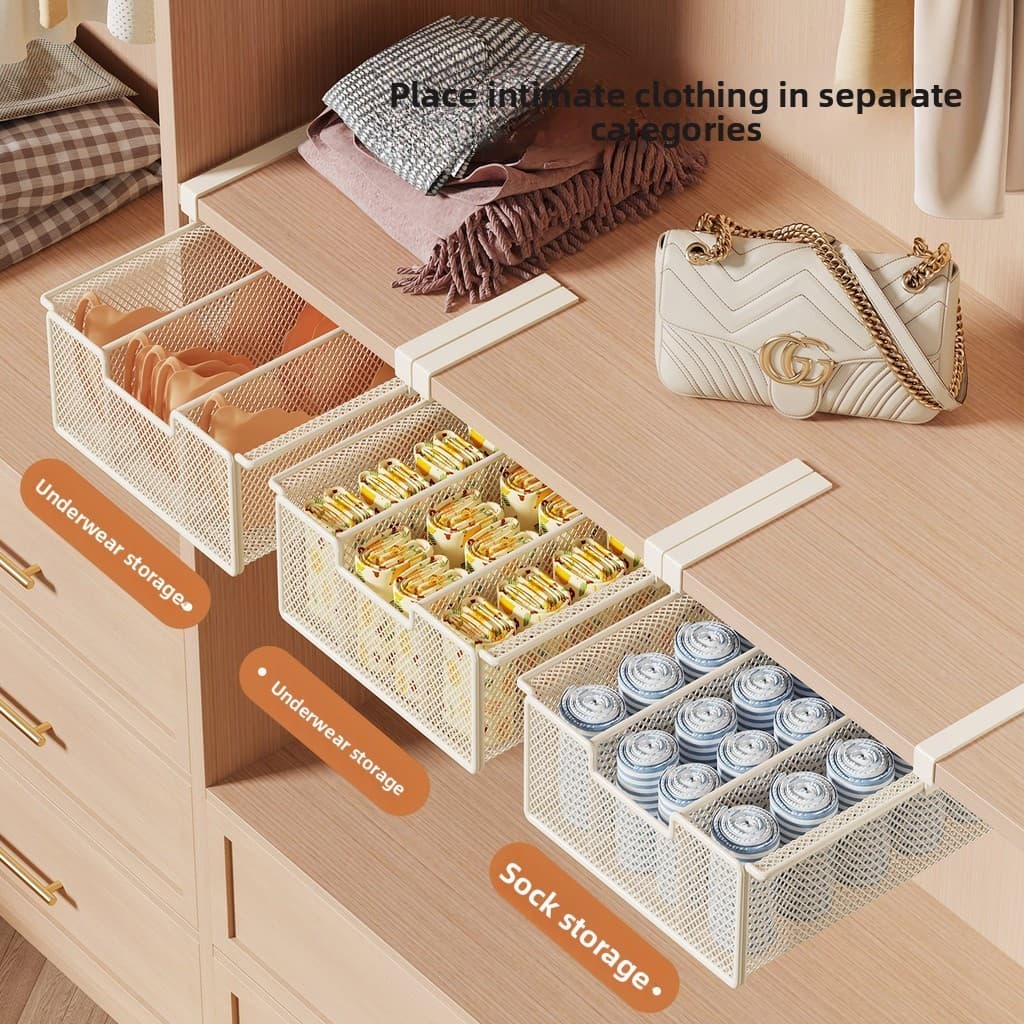 Meias armazenamento meias caixa de armazenamento roupa interior organizador caixa puxar cesta caixa de armazenamento inf