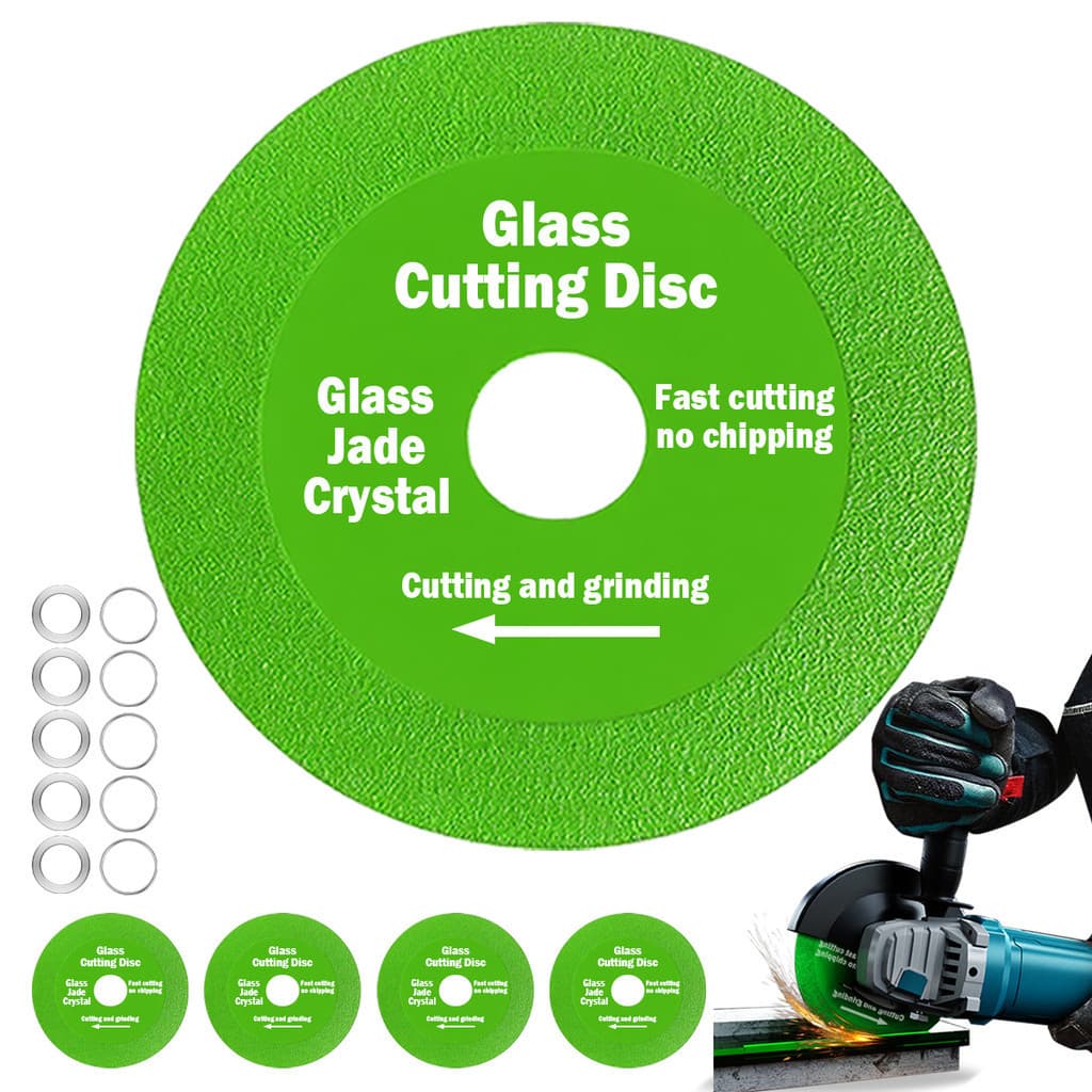 Kit 5 Discos Diamantado Para Corte De Vidro Porcelanato Piso e Cerâmica 100mm X 20mm