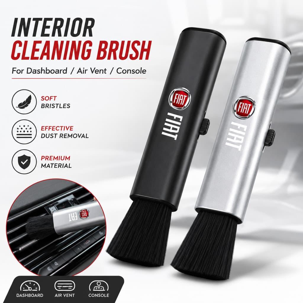 Escova De Limpeza Interior Do Carro Ferramenta De Pó Macio Para Fiat 500 Panda Punto Toro Argo Cronos Strada Uno Doblo D