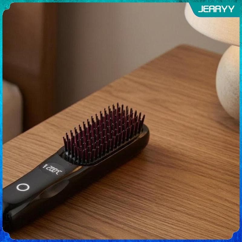 [Wishshopeljj] Escova Alisadora De Cabelo De Cerâmica USB Aparelho Aquecido Sem Fio Pente De Estilo Portátil Para Cabelo