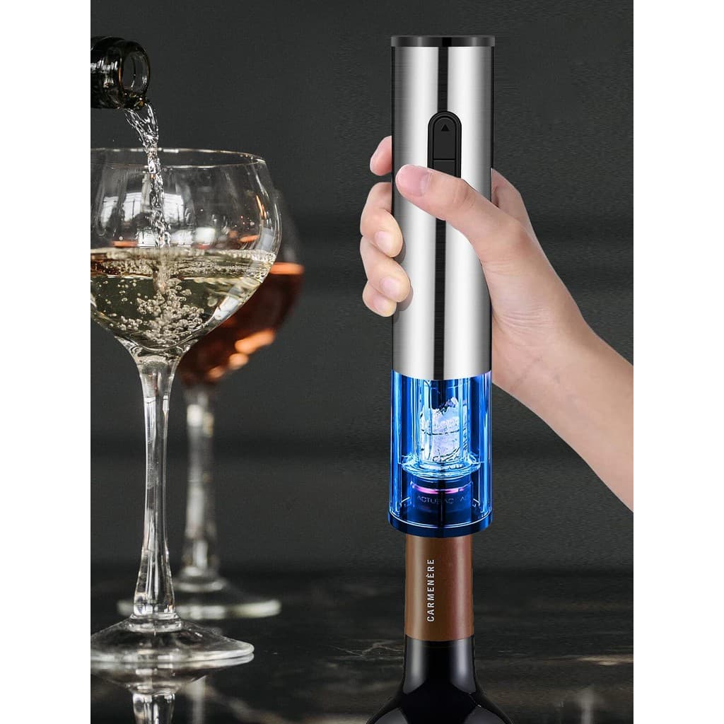 Saca-rolhas de vinho elétrico, Base de alta qualidade, conjunto de caixa de presente, saca-rolhas de vinho, chave de fen