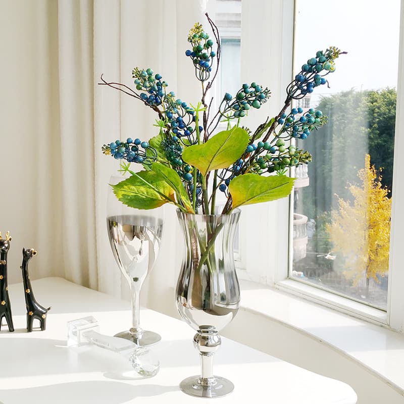 Hejia vaso simulação flor frutas bagas tronco ramos tronco acessórios para casa ornamentos presentes de casamento purifi