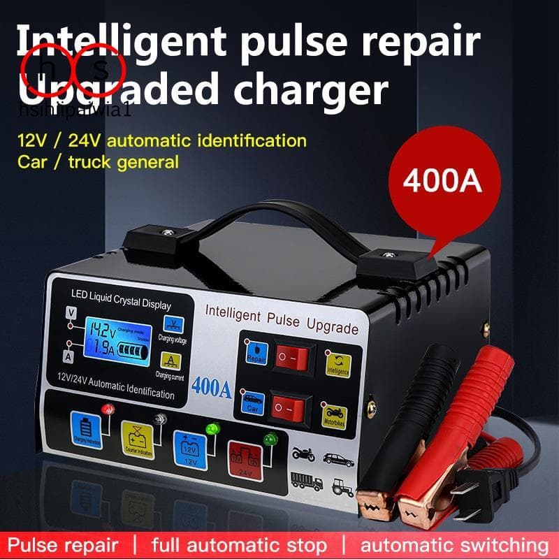 Carregador De Bateria De Carro Com Display LCD 12V24V 220W Plugue Americano . hsihiipaiwia1vn