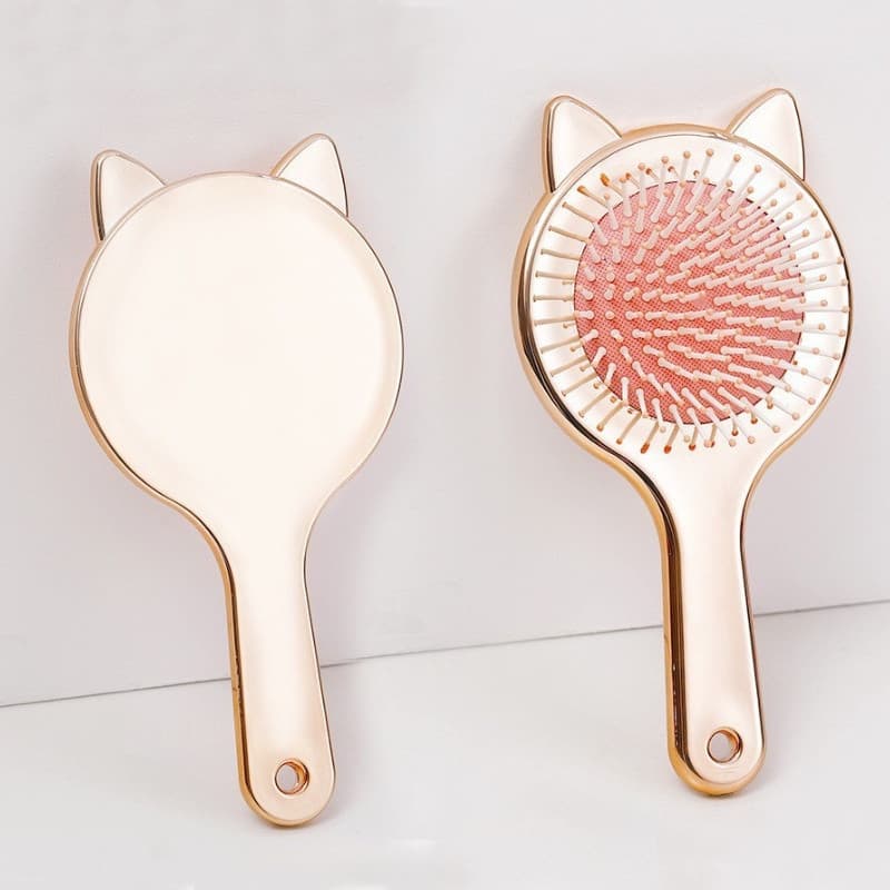 1 escova de cabelo para gatos, escova de cabelo com almofada de ar para mulheres, escovas com bolsa de unicórnio para ma