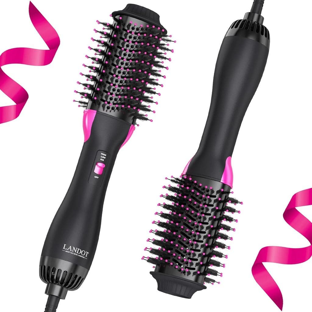 Escova Secadora de Cabelo, Escova Oval de Ar Quente, Secagem Fácil Estilo Salão em Uma Etapa, Menos Frizz, Mais Brilho,