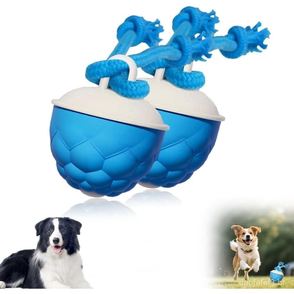 Brinquedos Interativos para Cães, Bola para Cães que Salta e Vibra Ativada por Toque com Corda, Brinquedo Automático de
