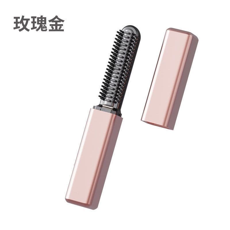 Franja pente Mini pente de cabelo reto sem fio portátil oito caracteres franja ferramenta útil batom portátil Curling fe