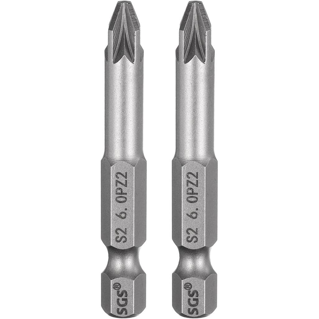 HARFINGTON 2 peças de Pontas de Chave de Fenda PZ2 com Haste Hexagonal de 1/4" e Comprimento de 50mm/2", Pontas Magnétic