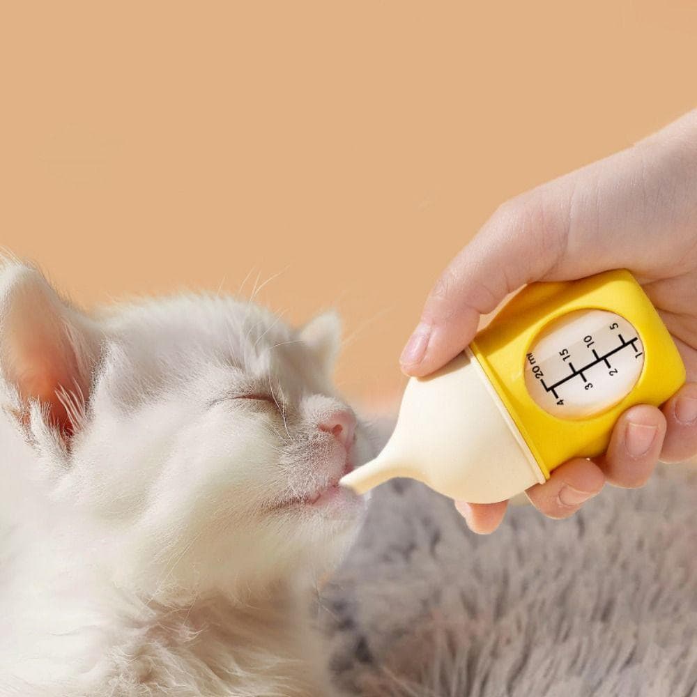 Alimentador De Leite Para Filhotes QENVXDAN , Garrafa De Mamilo Gatinhos Com Resistência À Mordida De 20/80ML , Alimenta