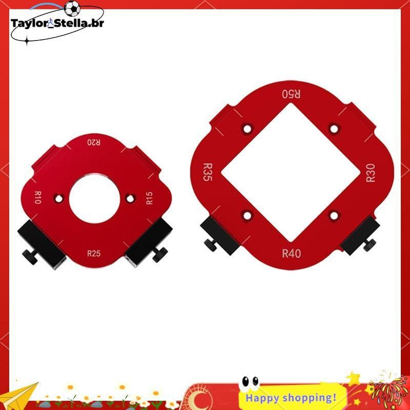 2 Peças Modelos De Roteador Para Carpintaria R10-R50 Raio Gabarito 4 Em 1 Modelo De Localização De Ângulo De Arco , De C