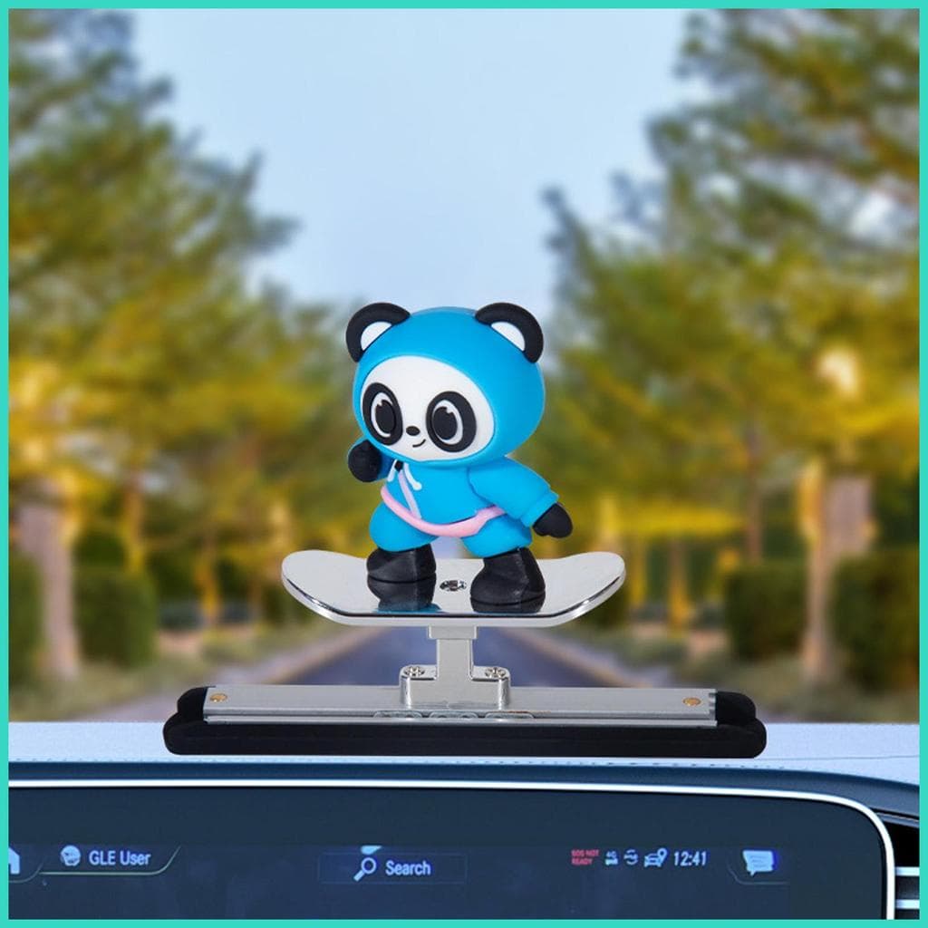 Urso Dos Desenhos Animados Skate Decoração Do Carro Console Central Ornamento Auto Interior Acessórios ningchbr