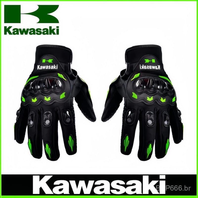 Nova Kawasaki Luvas Da Motocicleta Verão De Equitação Junta Dura Moto Táticas Para Bicicleta Sujeira Motocross ATV UTV