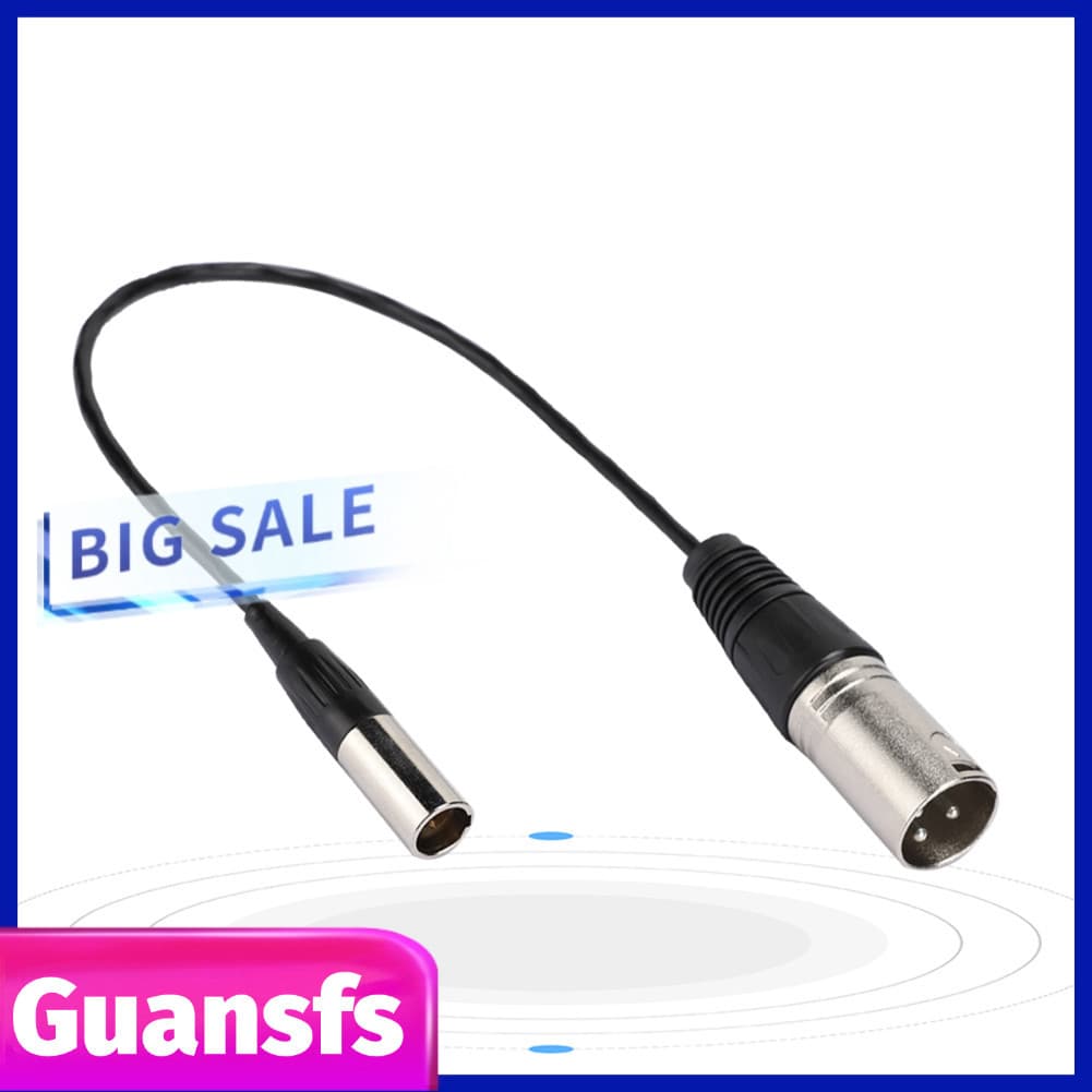 guansfs.br GOWENIC Mini XLR 3Pin Macho para Cabo de Áudio Microfone para Adaptador de Câmera Interface de Transferência