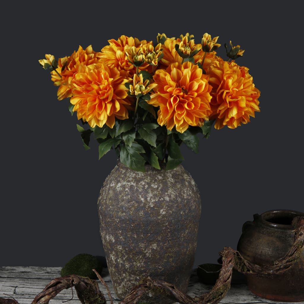 Flores artificiais 2 cabeças lótus ocidental 65cm dália Tianzhu peônia Oriental crisântemo flor artificial flor de seda