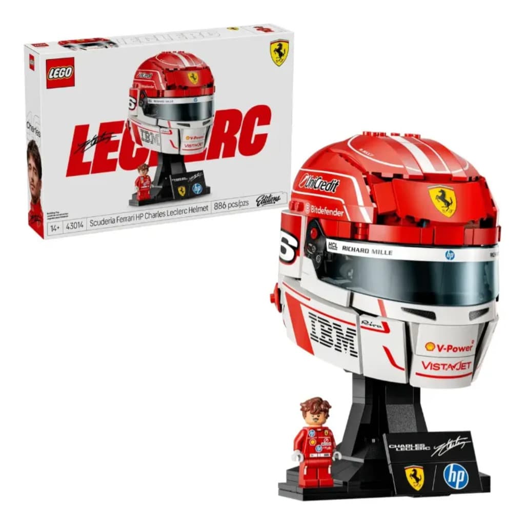 LEGO Editions Capacete Scuderia Ferrari HP - Charles Leclerc 43014 886 Peças