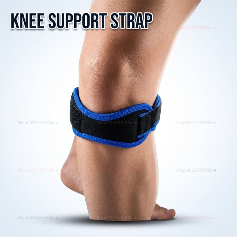 Joelheira Ajustável Do Suporte Tendão Patelar Para Correr Treinamento De Basquete Absorção De Choque Compressão Fitness