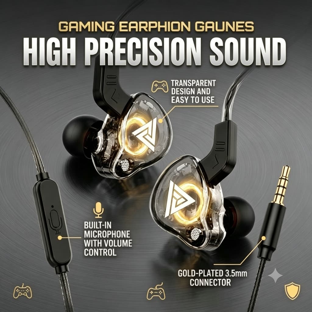 Fones de Ouvido Originais QKZ AK6 HiFi para Música e Esportes com Microfone