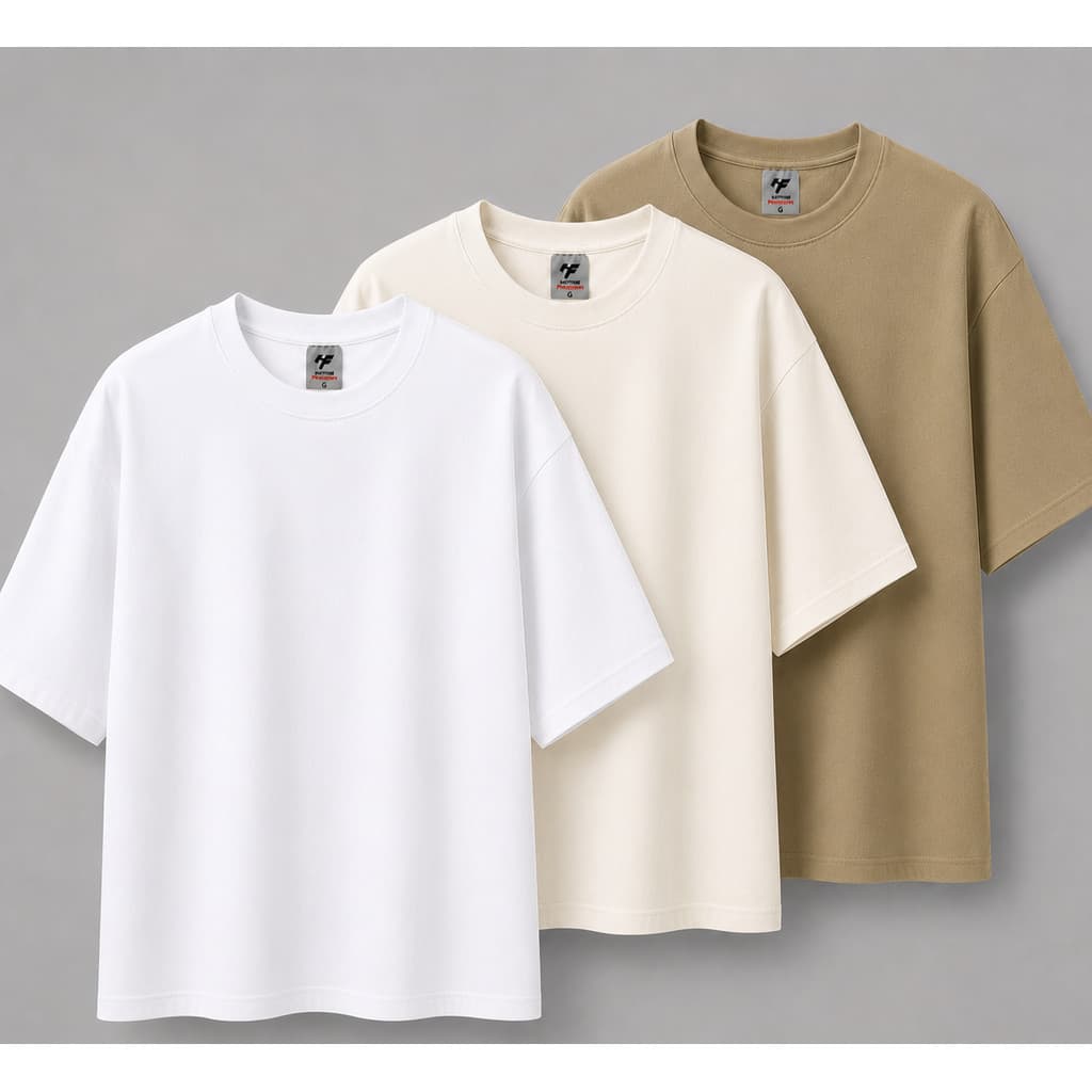 Kit 3 Camisetas Oversized Suedine Lisas Y2K Streetwear Camiseta Moda Camisa Over Premium