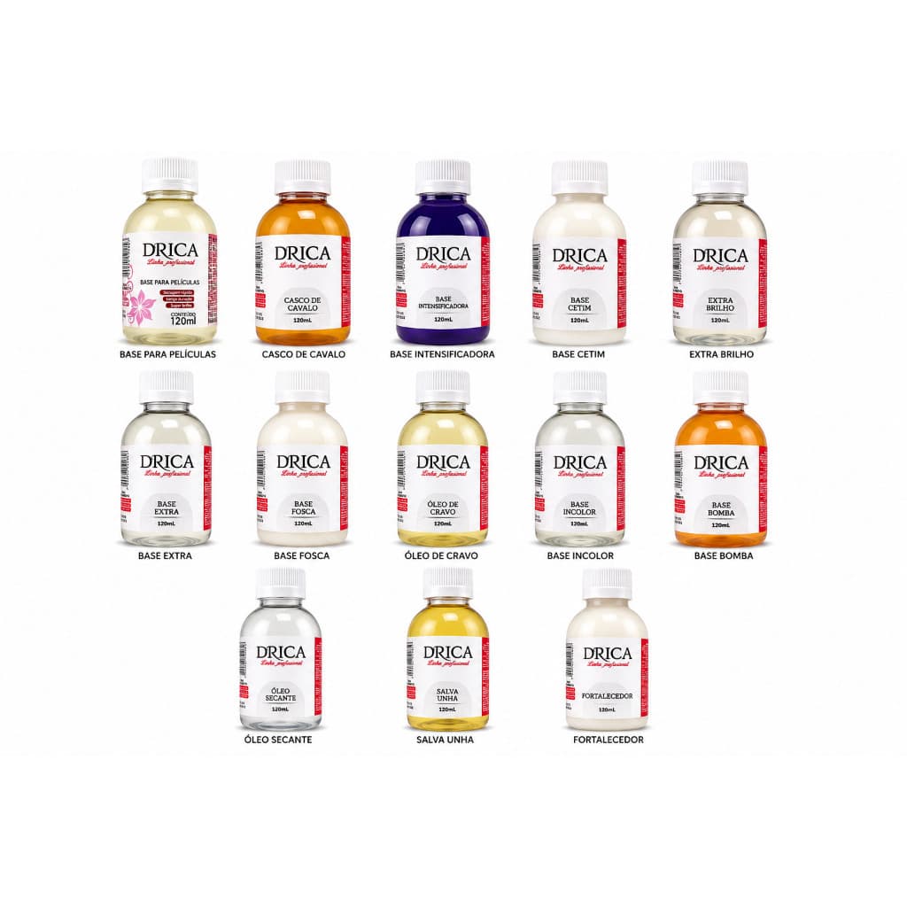 Base Tratamento Linha Profissional Drica 120ml - Secagem rápida - Longa duração