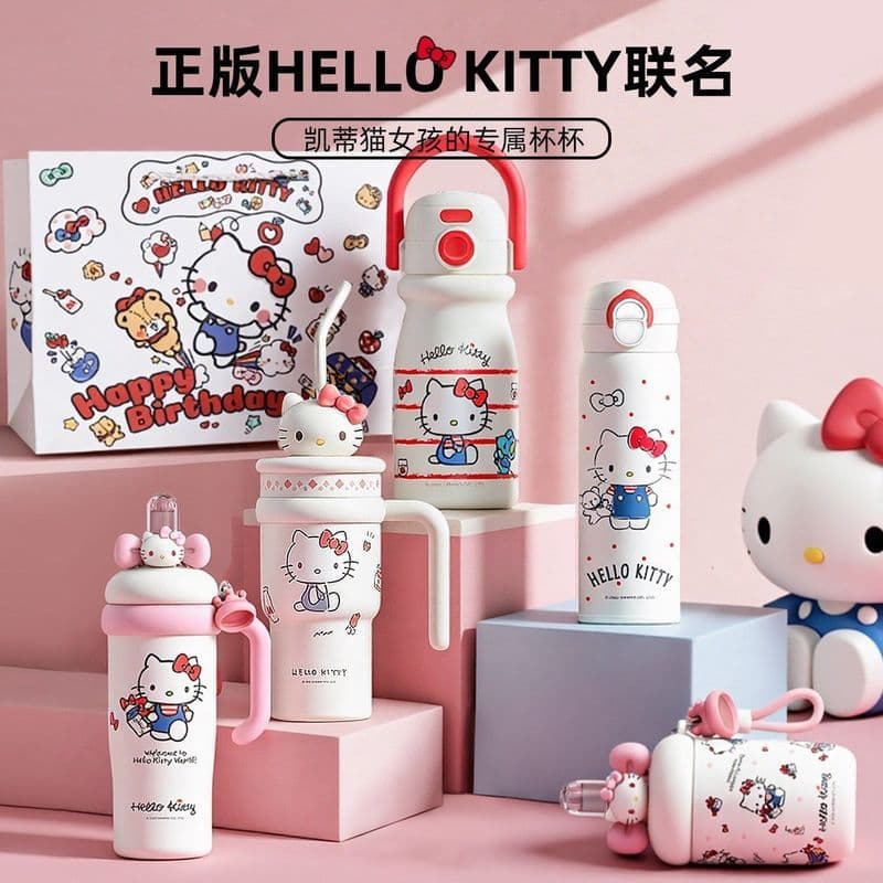 HelloKitty Copo térmico para meninas Copo mestre de gelo de alto valor 2026 Novo estilo Copo de água para namoradas pres