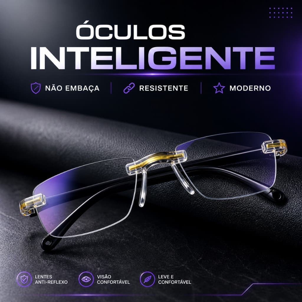Óculos Inteligentes para Perto e Longe Com Ajuste Automático de Grau + Estojo